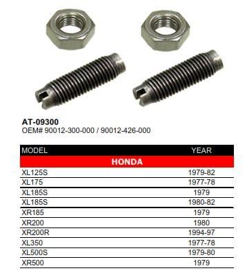 TAPPET ADJUSTING SCREW W/NUT, 90012-300-000, 90012-426-000, AT-09300