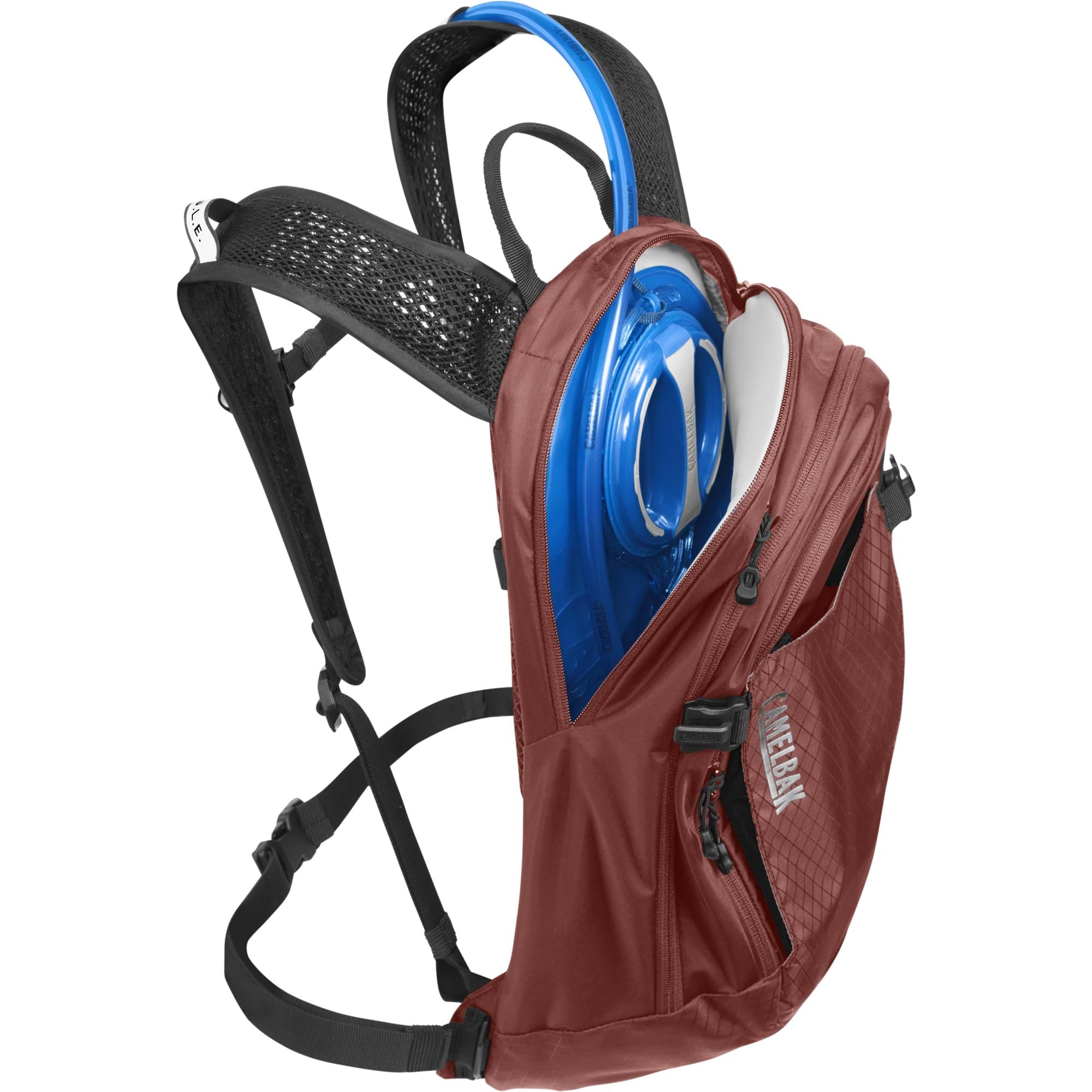 CAMELBAK M.U.L.E. HYDRATION PACK 12L WITH 3L RESERVOIR 2022: FIRED BRICK/BLACK CBMULE