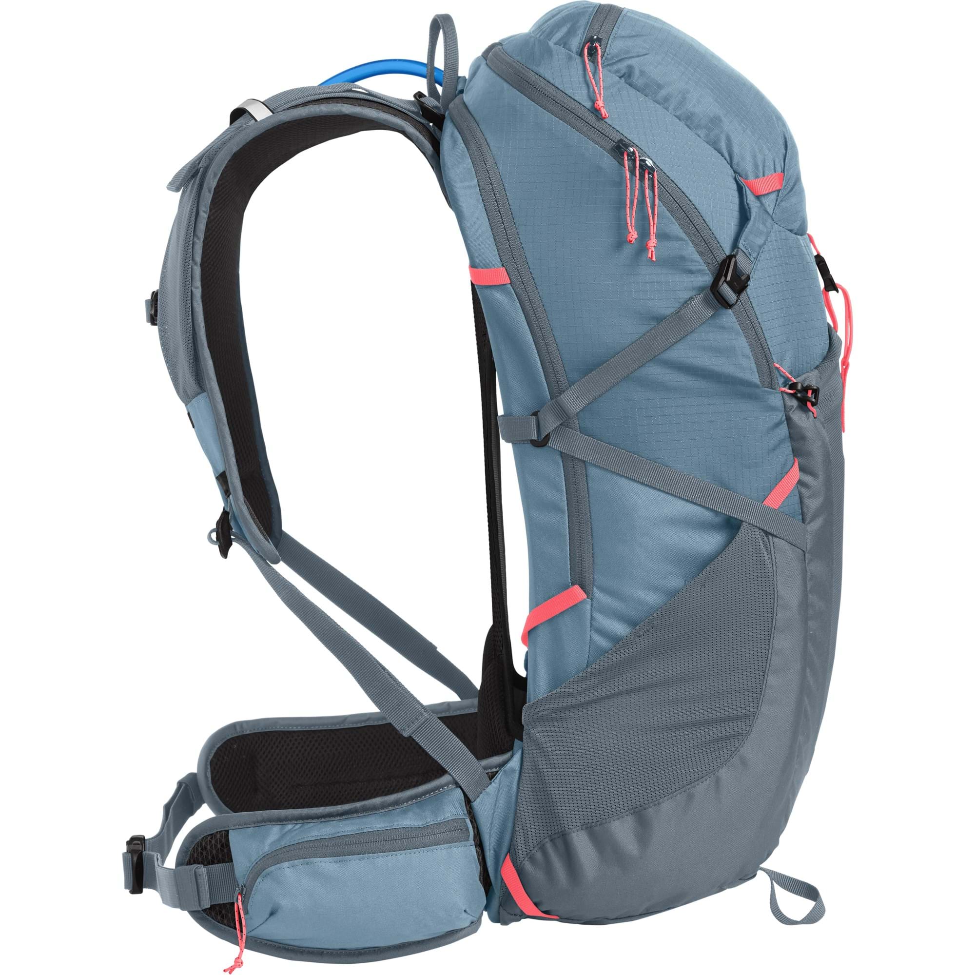 CAMELBAK WOMEN'S FOURTEENER 30 HYDRATION PACK 2023: SMOKE BLUE/FIERY CORAL 30L CBWFOUR32