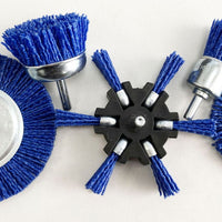 NYLON ABRASIVE FILAMENT BRUSH SET 5 PIECES 6mm SHANK - TOOLZONE KDPAB160