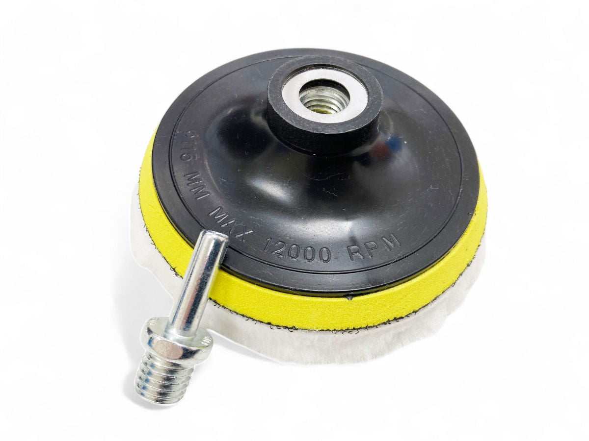 SANDING AND BUFFING KIT 12 PIECES 115mm WITH M14 ARBOR - TOOLZONE KDPAB171