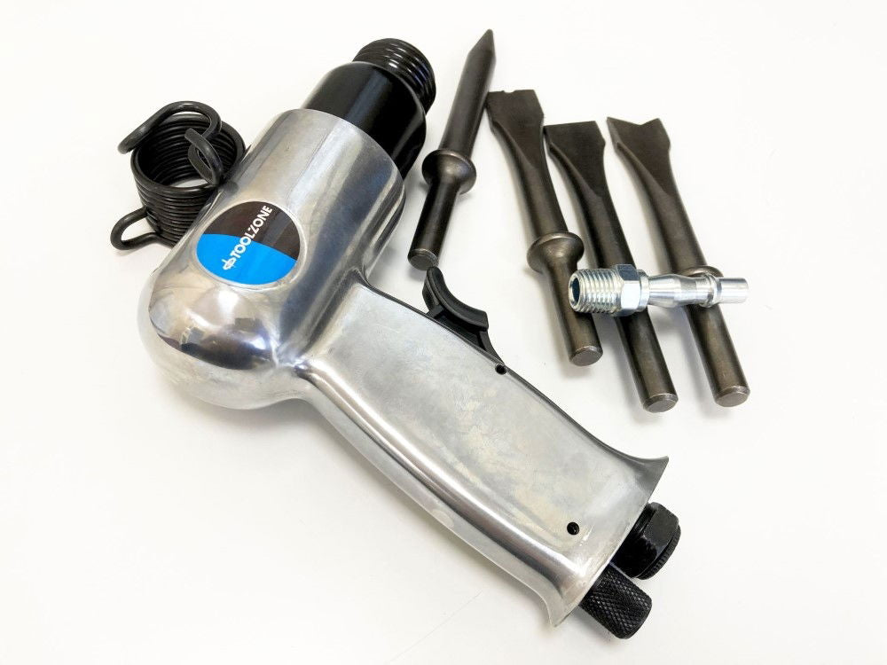 AIR HAMMER KIT WITH FOUR 120mm CHISELS - TOOLZONE KDPAT010
