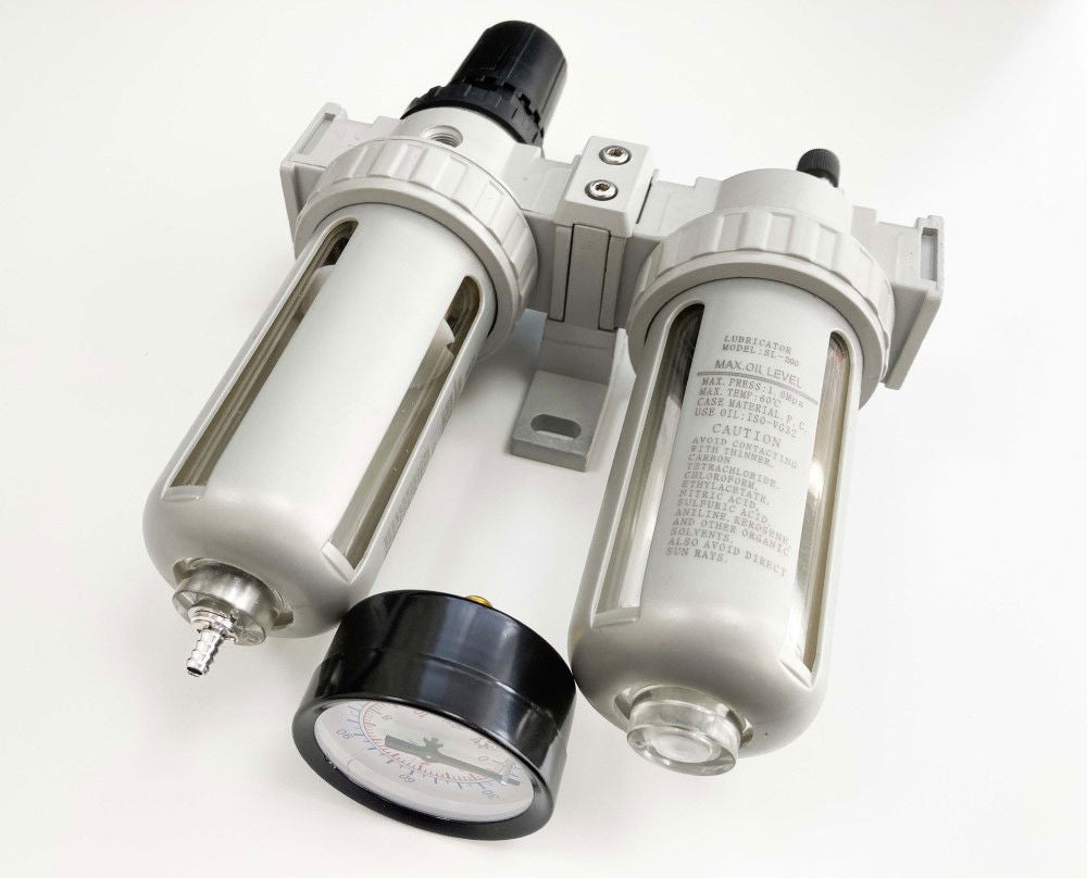 FILTER REGULATOR LUBRICATOR UNIT 1/4 AIR INLET MAX PRESSURE 140psi - TOOLZONE KDPAT059