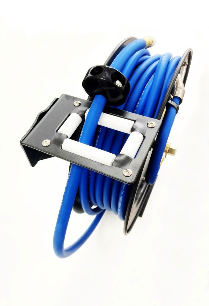 RETRACTABLE AIR HOSE ON REEL 3/8 x 50ft INLET/OUTLET 3/8 bsp WORKING PRESSURE 300 psi - TOOLZONE KDPAT077