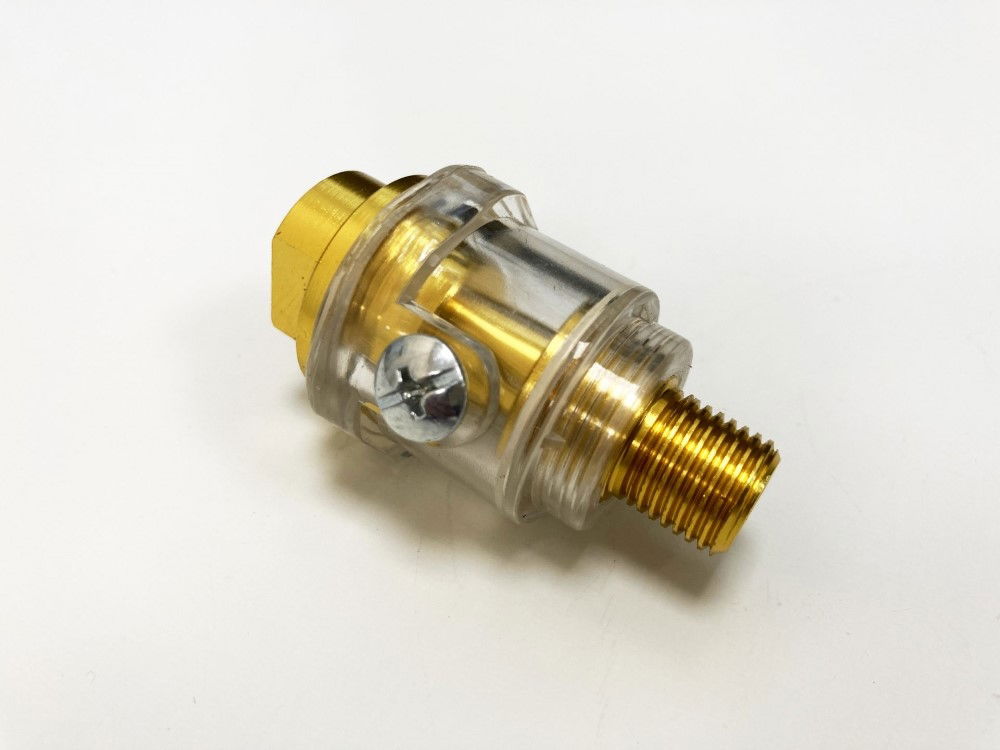 MINI IN LINE OILER 1/4 bsp FOR AIR TOOLS INCLUDES CONDENSATION VALVE - TOOLZONE KDPAT096