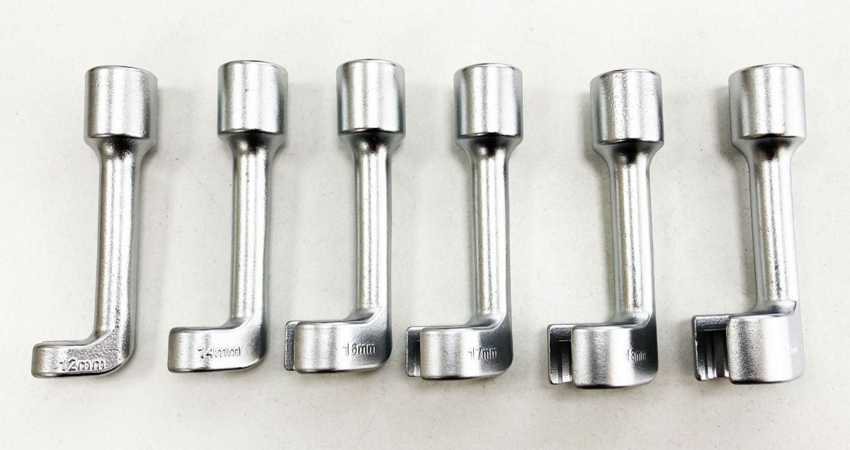 DIESEL INJECTOR LINE SOCKET SET 6pc 1/2 DRIVE 12-19mm - TOOLZONE KDPAU338