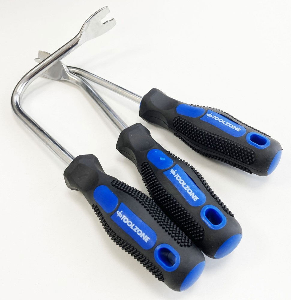 AUTO UPHOLSTERY TOOL SET 6pc WITH REMOVERS AND TRIM CLIP PLIER - TOOLZONE KDPAU380
