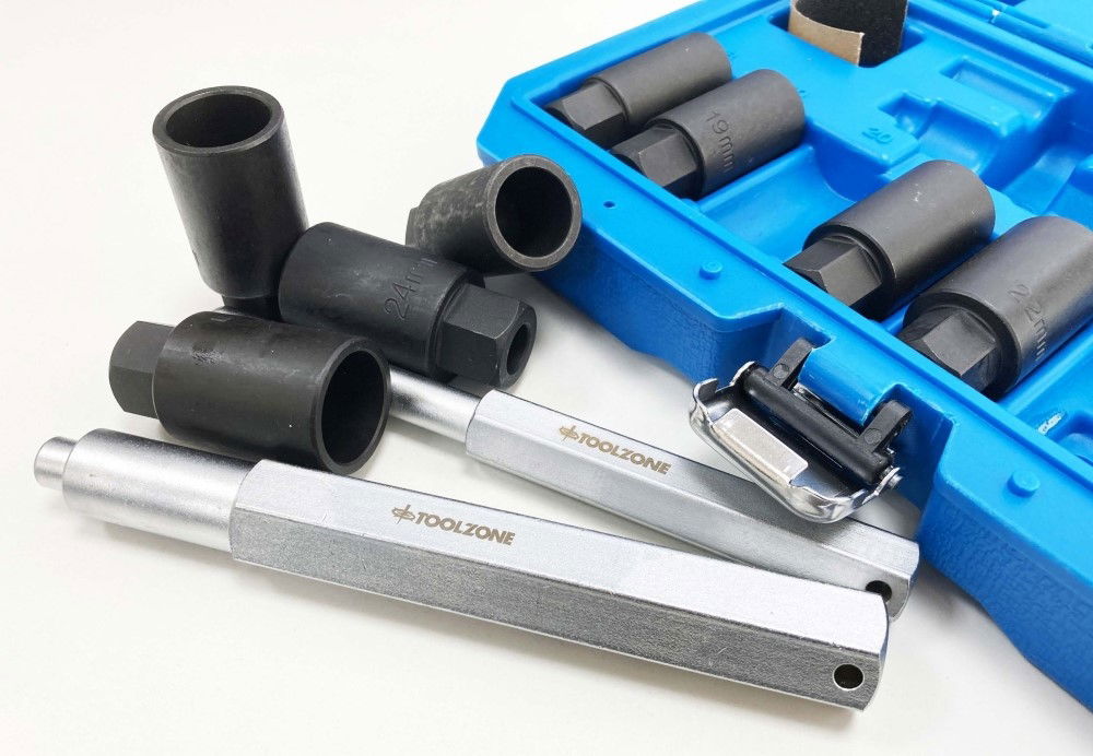 LOCKING WHEEL NUT SOCKET SET 10pc SLIM DESIGN - TOOLZONE KDPAU386
