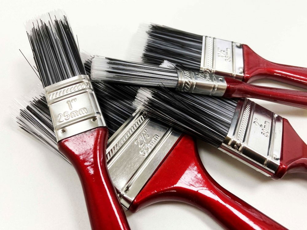 PAINT BRUSH SET 10PC NYLON BRISTLE ASSORTED SIZES - TOOLZONE KDPDC143