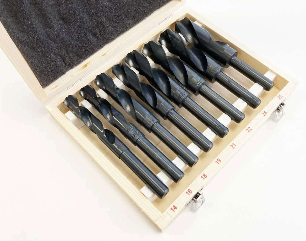 HSS DRILL SET 8PC 14-25mm 1/2 SHANK - TOOLZONE KDPDR307