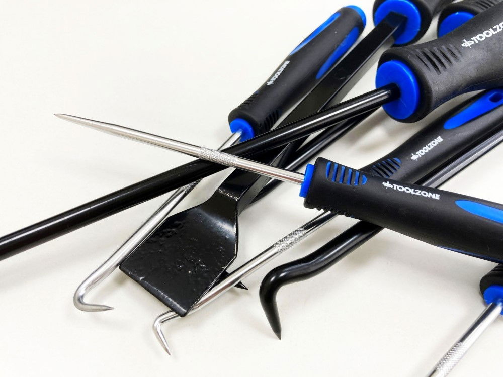 SCRAPER AND HOOK SET 9 PIECE CHROME VANADIUM STEEL - TOOLZONE KDPHB193