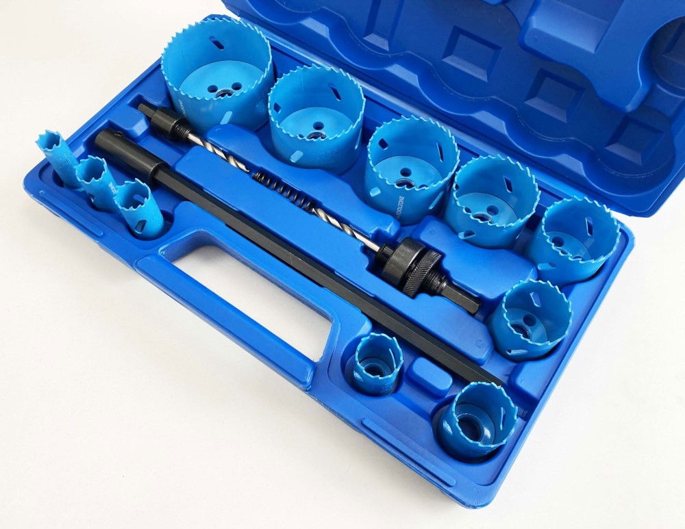 HOLE SAW SET BIMETAL 17pc M3 VARIABLE PITCH SIZES 16-76mm - TOOLZONE KDPHS029