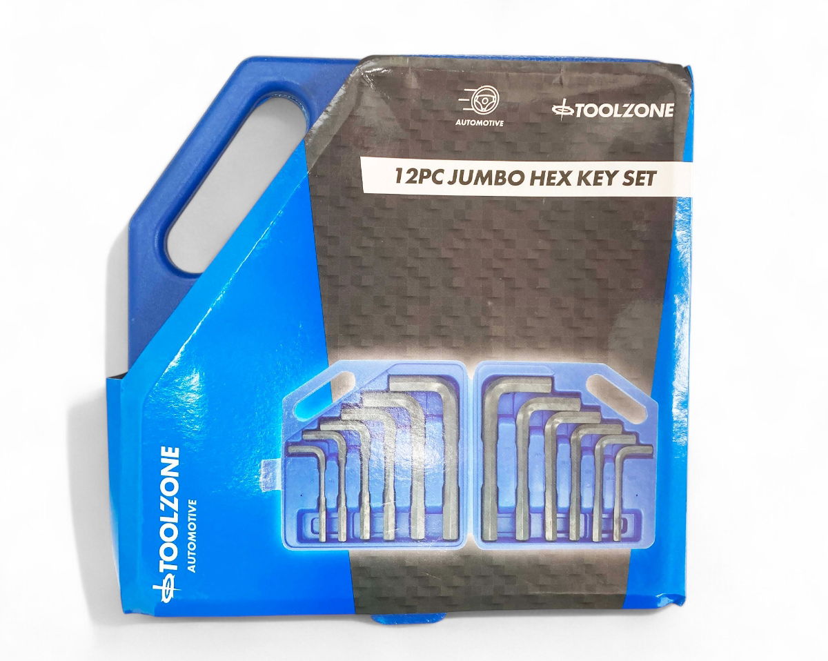 HEX KEY SET JUMBO METRIC AND AF 12pc IN CASE 40CR - TOOLZONE KDPHX024