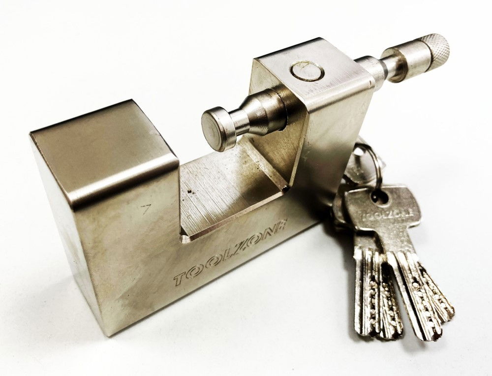 PADLOCK HEAVY DUTY CONTAINER 95mm SHANK 12.85mm WITH 5 KEYS - TOOLZONE KDPLK008