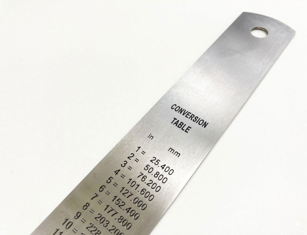 STAINLESS STEEL RULER 24 1.2mm THICKNESS METRIC AND IMPERIAL - TOOLZONE KDPMS101