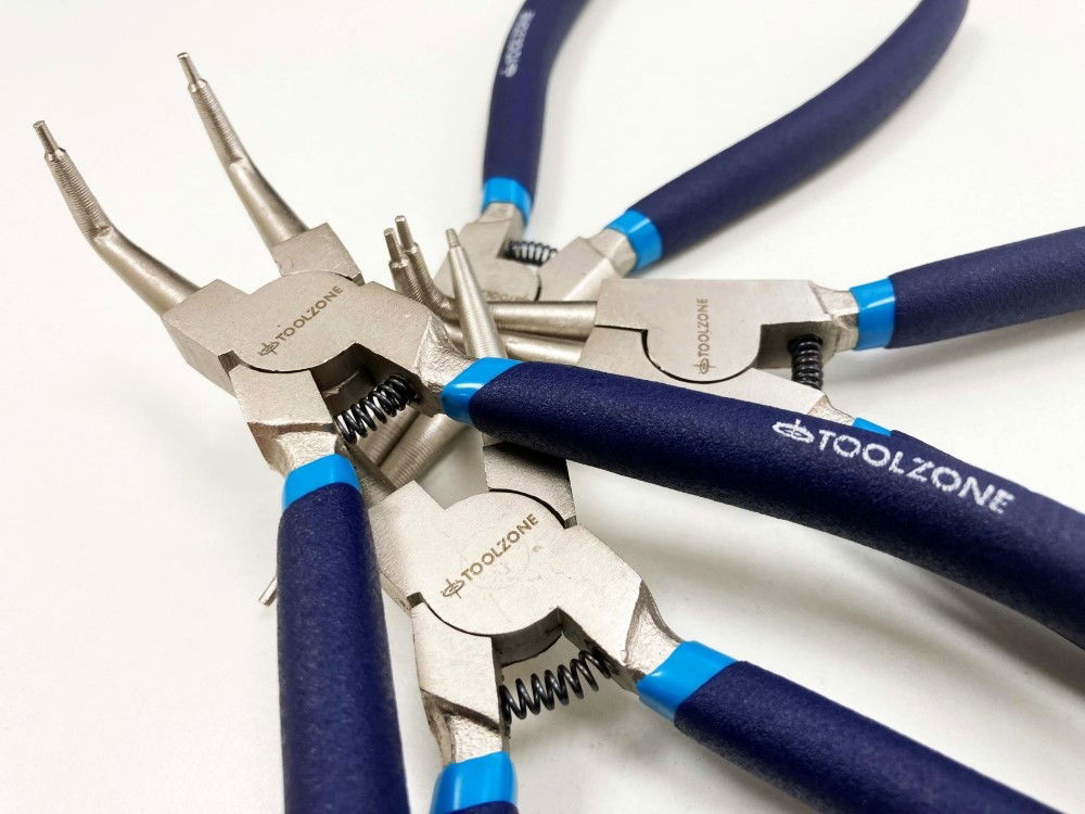 CIRCLIP PLIER SET 4PC 7 CRV 6150 DROP FORGED STEEL - TOOLZONE KDPPL138