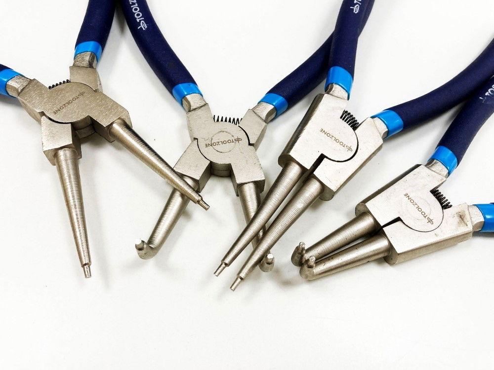 CIRCLIP PLIER SET 4PC 9 CRV 6150 DROP FORGED STEEL - TOOLZONE KDPPL139