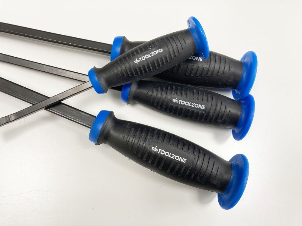 PRY BAR SET 4PC QUALITY HANDLES 210mm-590mm - TOOLZONE KDPPN003