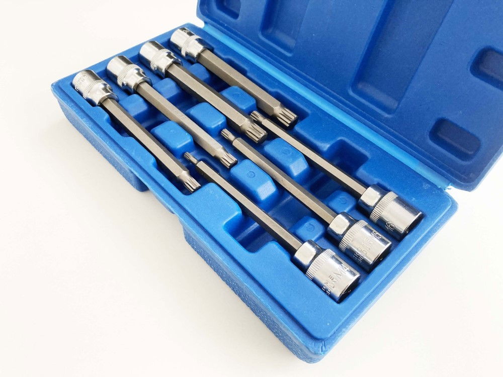 SPLINE SOCKET SET 7PC 3/8 DRIVE 110mm M4-M10 - TOOLZONE KDPSD080