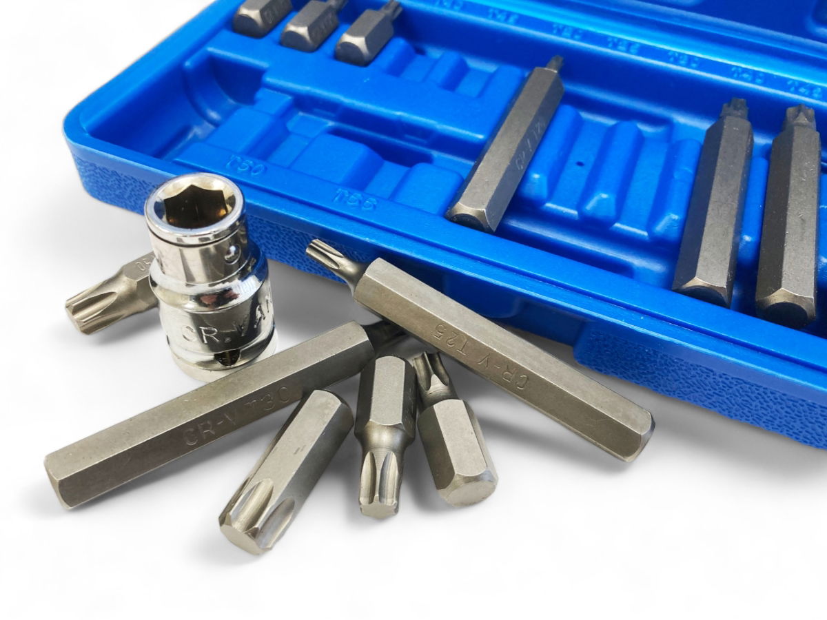 STAR BIT SET 15PC WITH 1/2 ADAPTOR 30mm 75mm - TOOLZONE KDPSD129