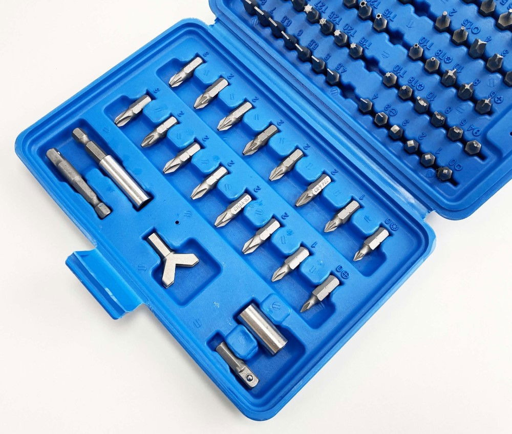 SECURITY POWER BIT SET CRV 100PC STAR TORQ SPLINE TRI-WING SQUARE SPANNER HEX - TOOLZONE KDPSD244