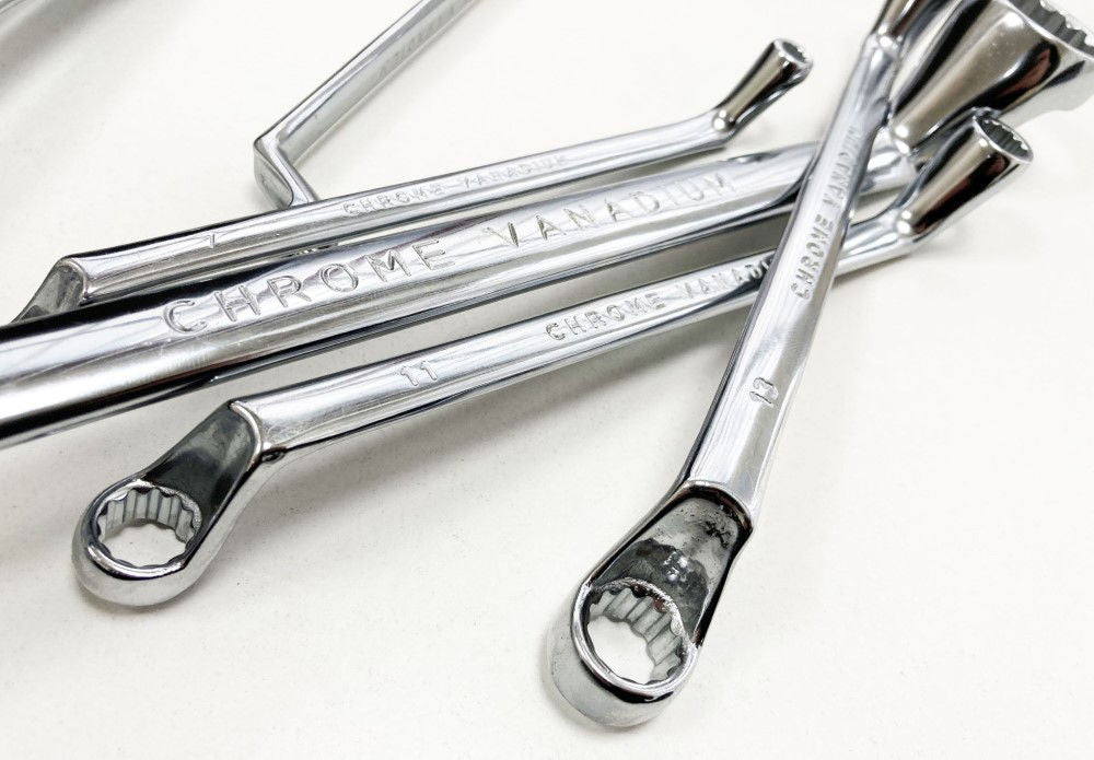 OFFSET RING SPANNER SET 12PC 6x7mm TO 30x32mm CHROME VANADIUM POLISHED - TOOLZONE KDPSP024