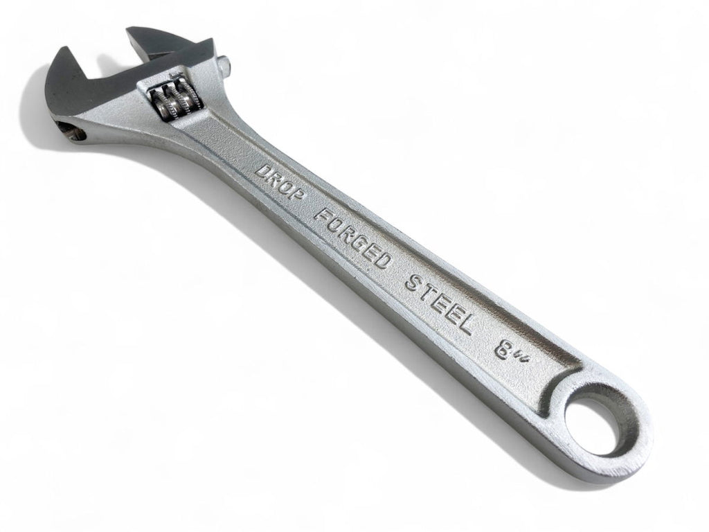 ADJUSTABLE SPANNER 8 MAX JAW 25mm DROP FORGED SATIN FINISH - TOOLZONE KDPSP051