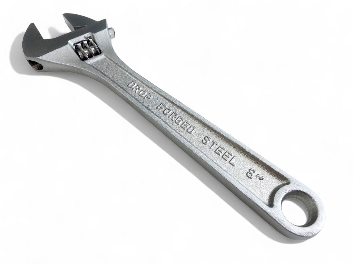 ADJUSTABLE SPANNER 8 MAX JAW 25mm DROP FORGED SATIN FINISH - TOOLZONE KDPSP051