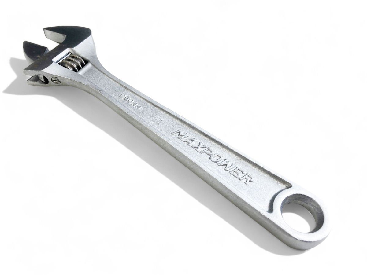 ADJUSTABLE SPANNER 10 MAX JAW 30mm DROP FORGED SATIN FINISH - TOOLZONE KDPSP052