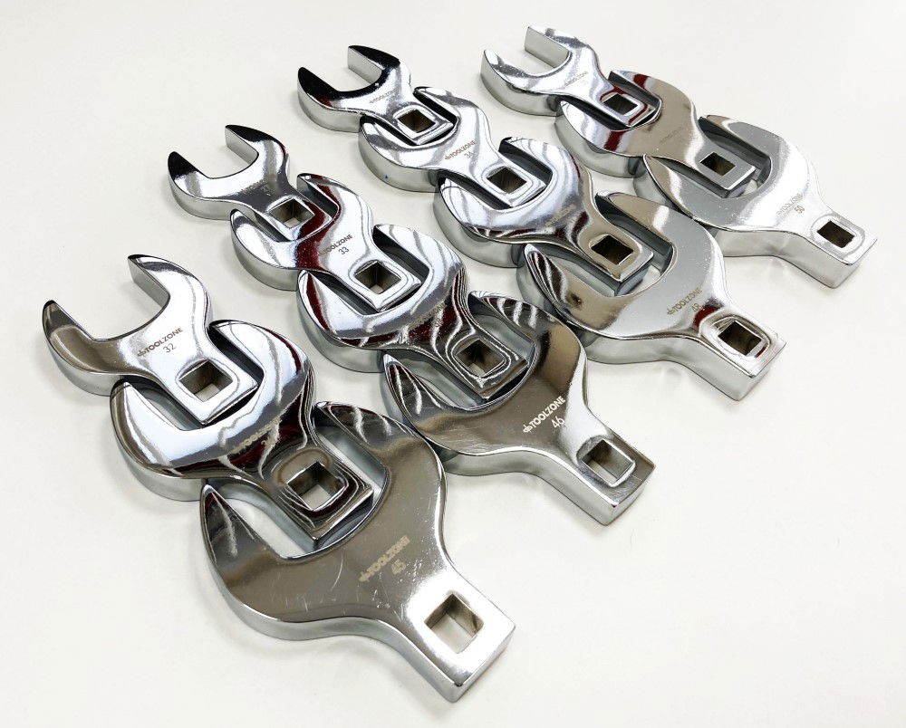 CROWS FOOT WRENCH SET 14pc JUMBO METRIC 1/2 DR FULLY POLISHED - TOOLZONE KDPSP140