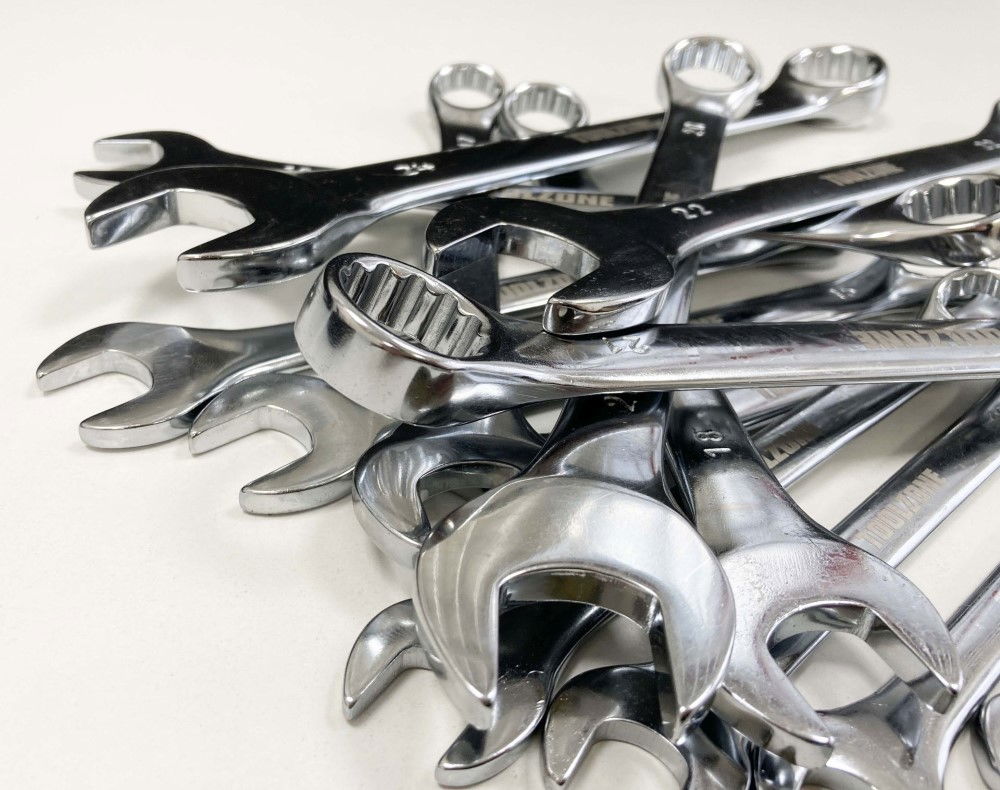 COMBINATION SPANNER SET 18pc 6-32mm CHROME VANADIUM IN TRAY - TOOLZONE KDPSP159