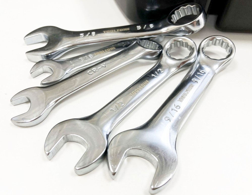 SPANNER SET 32pc METRIC/AF STUBBY AND COMBINATION CHROME VANADIUM - TOOLZONE KDPSP173