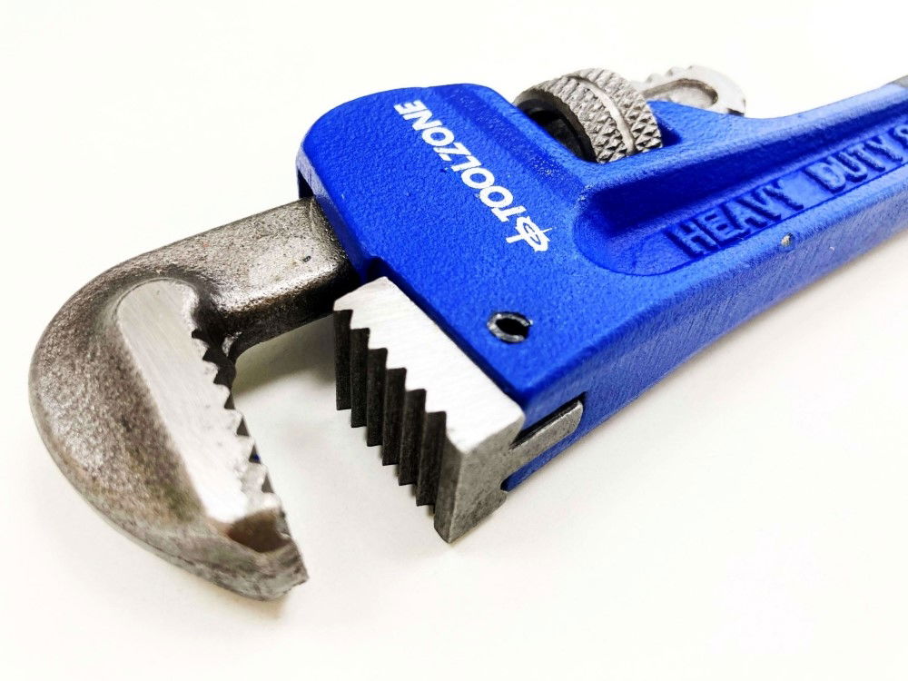 STILLSON WRENCH 8 DROP FORGED CARBON STEEL MAX JAW 30mm - TOOLZONE KDPSP180