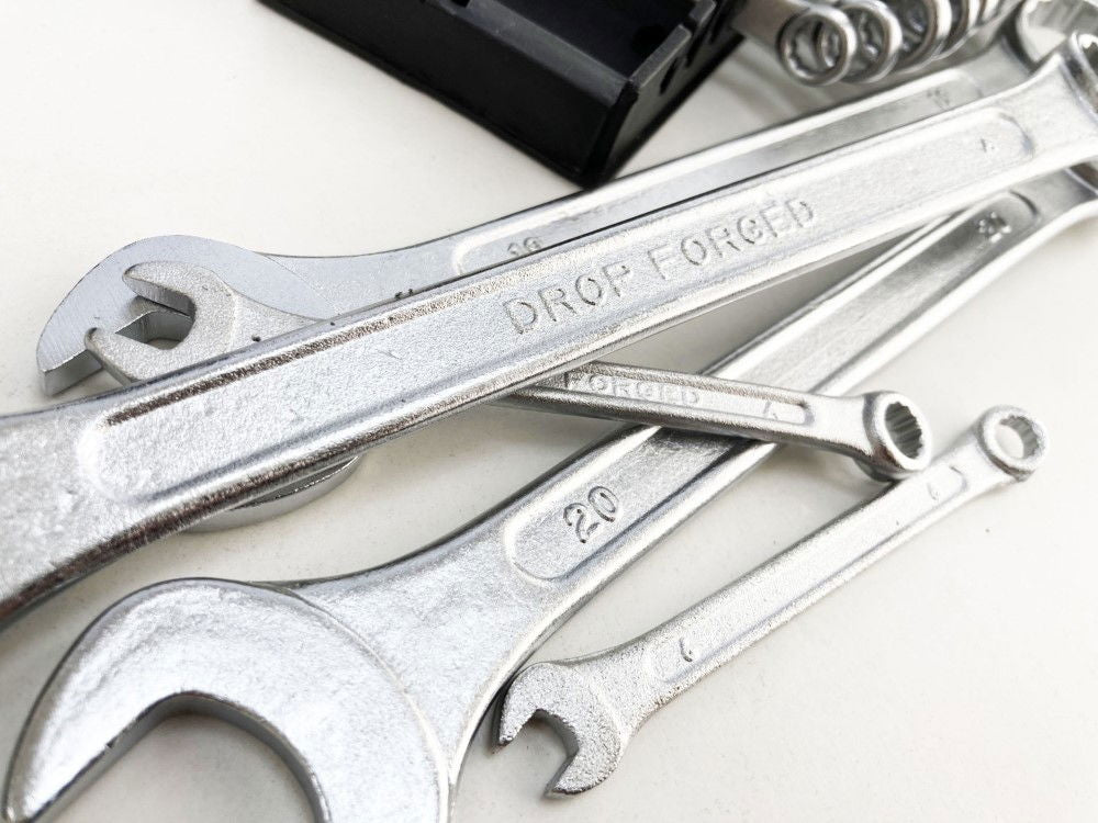 COMBINATION SPANNER SET 16pc 6-22mm DROP FORGED CHROME PLATED - TOOLZONE KDPSP193