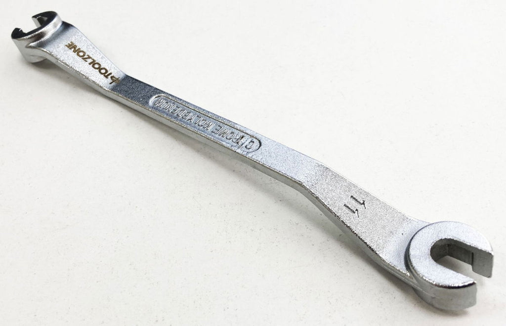 BRAKE LINE SPANNER 10 x 11mm 180mm OFFSET DESIGN - TOOLZONE KDPSP196