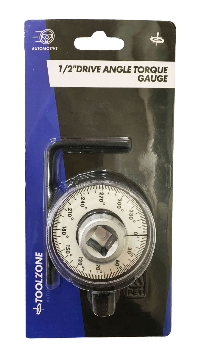 ANGULAR TORQUE GAUGE 1/2 DRIVE CHROME VANADIUM 2 DEGREE GRADUATIONS - TOOLZONE KDPSS008