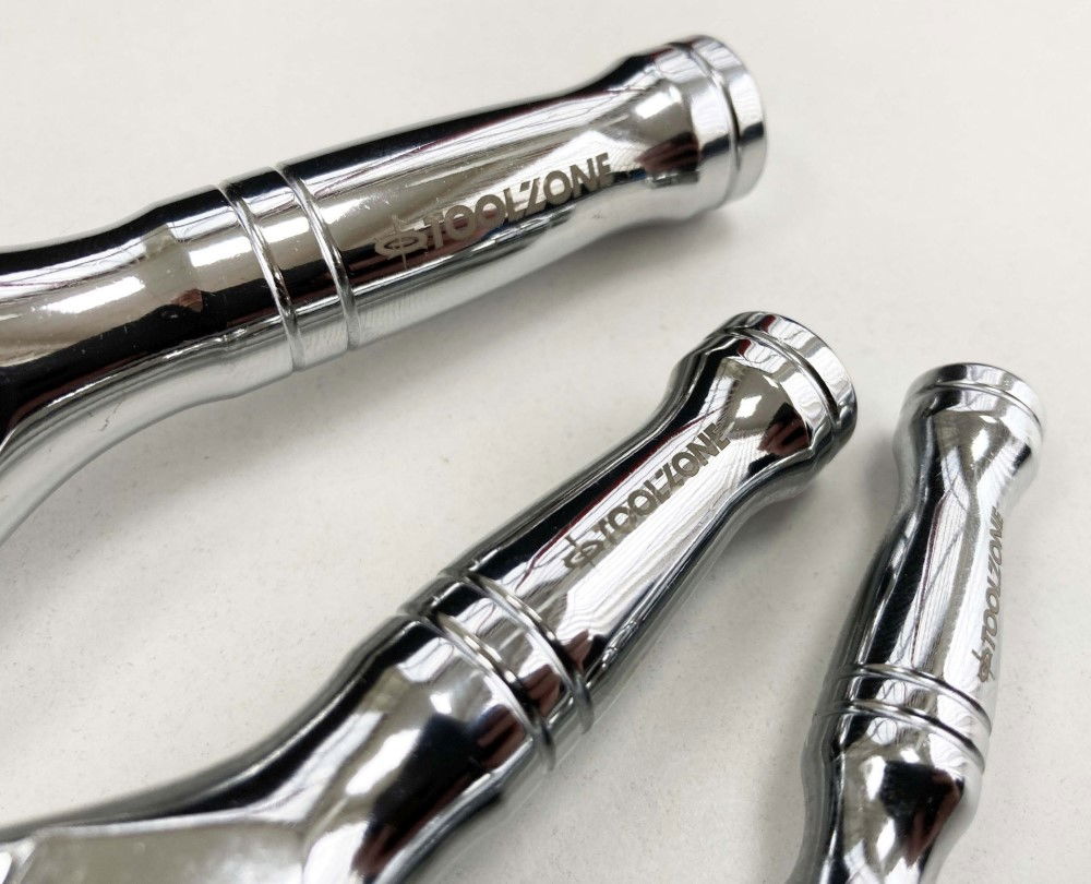 STUBBY RATCHET HANDLE SET 3pc 1/4 3/8 1/2 DRIVE 72 TEETH CRV - TOOLZONE KDPSS015