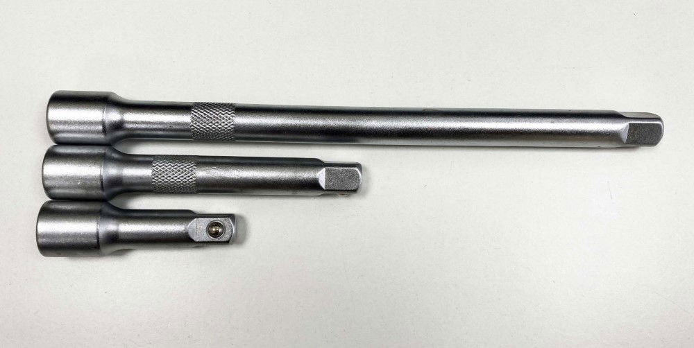 EXTENSION BAR SET 1/2 DRIVE 3pc 3 5 10 CRV SATIN FINISH - TOOLZONE KDPSS027