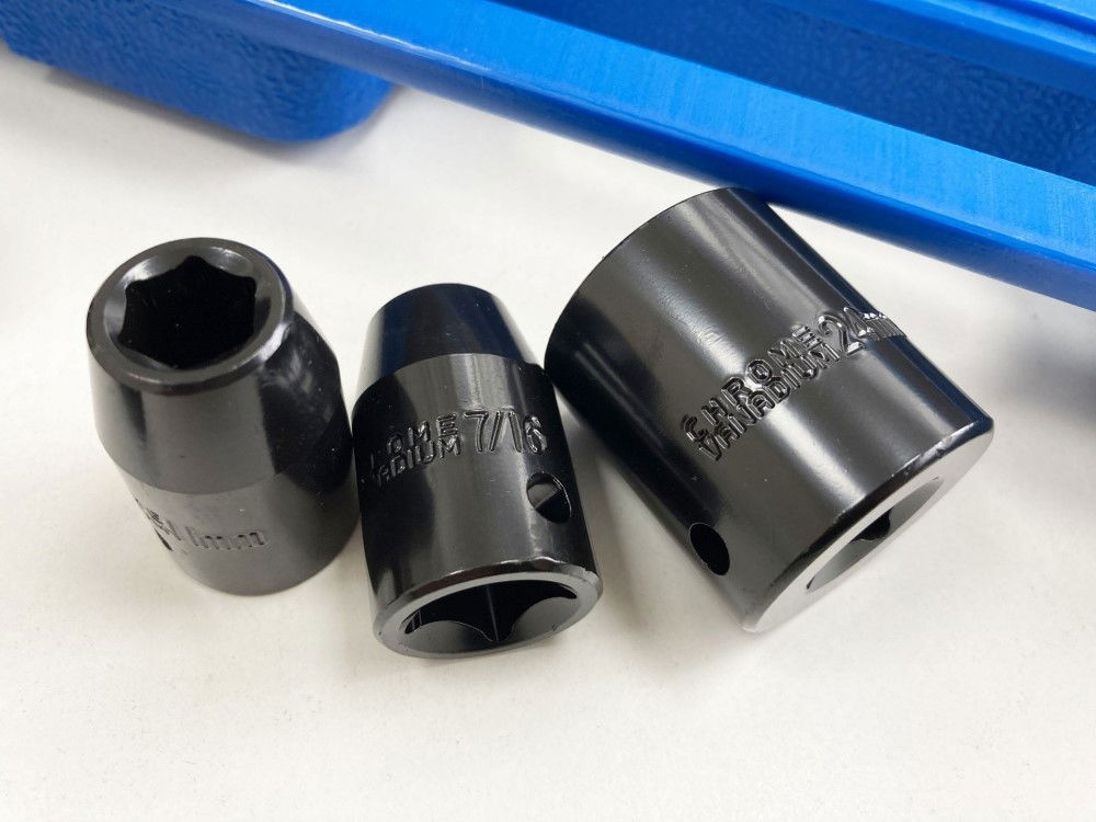 IMPACT SOCKET SET 3/8 & 1/2 DRIVE 38 PIECES 8-24mm - TOOLZONE KDPSS128