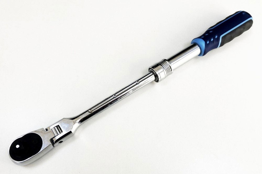 RATCHET FLEXI HEAD EXTENDABLE 3/8 DRIVE 255-355mm SOFTGRIP CRV - TOOLZONE KDPSS223