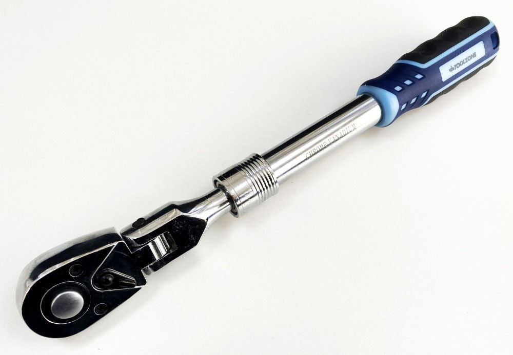 RATCHET FLEXI HEAD EXTENDABLE 1/2 DRIVE 335-480mm SOFTGRIP CRV - TOOLZONE KDPSS224