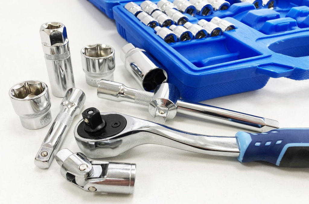 SOCKET SET 26 PIECES 3/8 DRIVE 6mm-24mm MIRROR POLISH CRV IN CASE - TOOLZONE KDPSS260