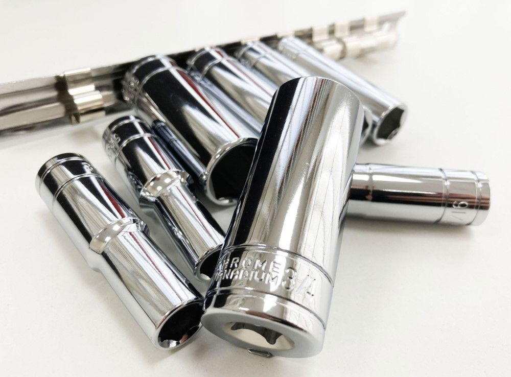 DEEP SOCKET SET 8 PIECES 3/8 DRIVE AF CRV 5/16-3/4 - TOOLZONE KDPSS303