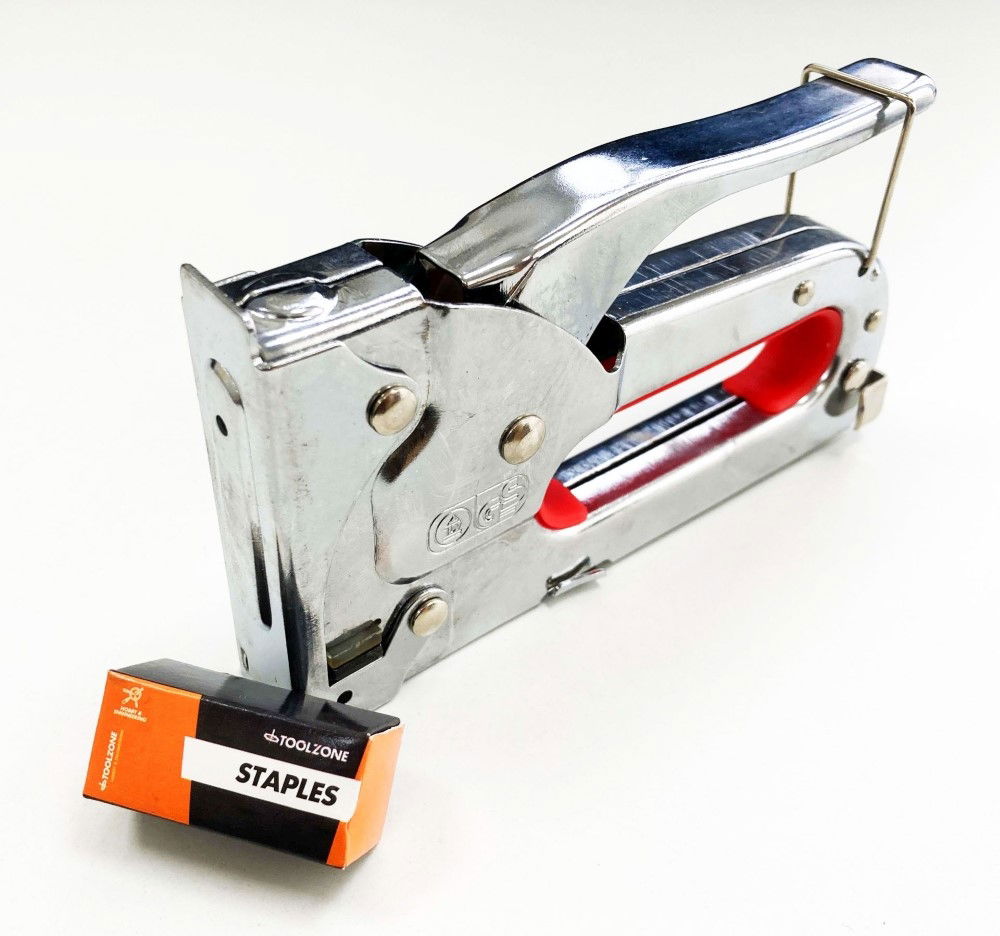 STAPLE GUN CHROME FOR JT21 6mm 8mm 10mm STAPLES - TOOLZONE KDPST002