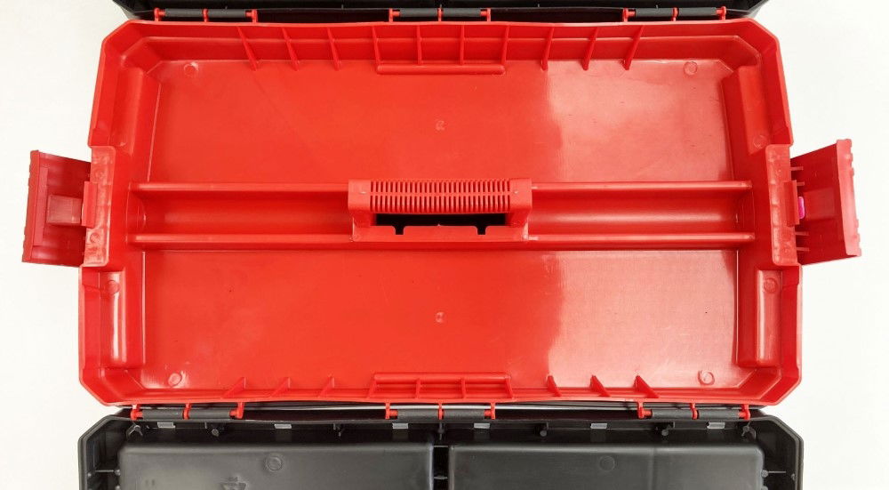TOOLBOX MAESTRO 24 WITH ORGANISER LIDS AND CARRY TRAY - TOOLZONE KDPTB097