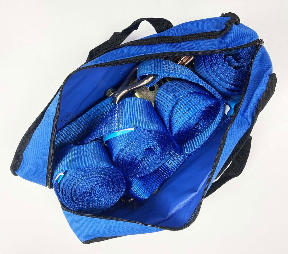 CAR TRANSPORTER SET 16PC INCLUDES RATCHET TIE DOWNS AND CHOKER STRAPS - TOOLZONE KDPTD068