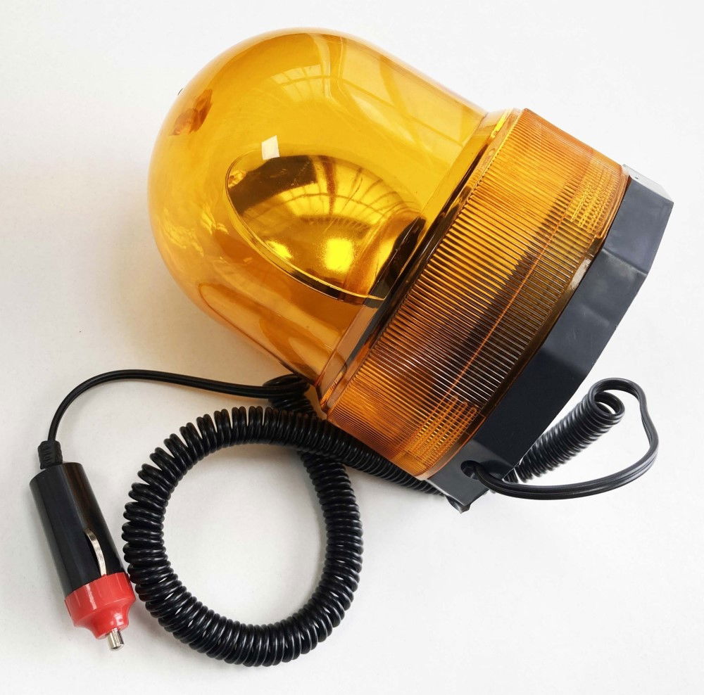 HAZARD LAMP AMBER 12v MAGNETIC BASE 2.44m LEAD - TOOLZONE KDPTO086