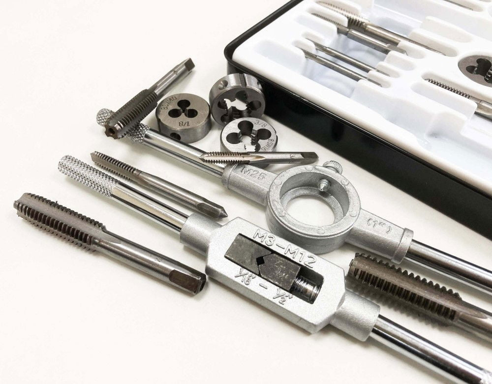 TAP AND DIE SET WHITWORTH 23 PIECE ALLOY STEEL 1/8-1/2 bsw - TOOLZONE KDPTP126