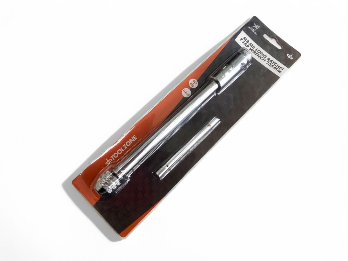 LONG RATCHET TAP WRENCH M3-M8 255mm - TOOLZONE KDPTP127