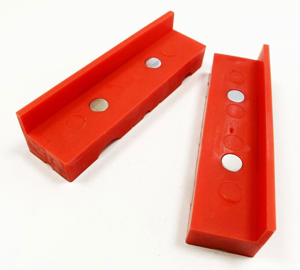 MAGNETIC SOFT VICE JAWS 4 TPU MULTI GROOVE NON-MARKING - TOOLZONE KDPVC047